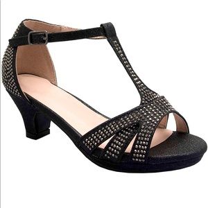 Girl’s Strap Open Toe Pumps
